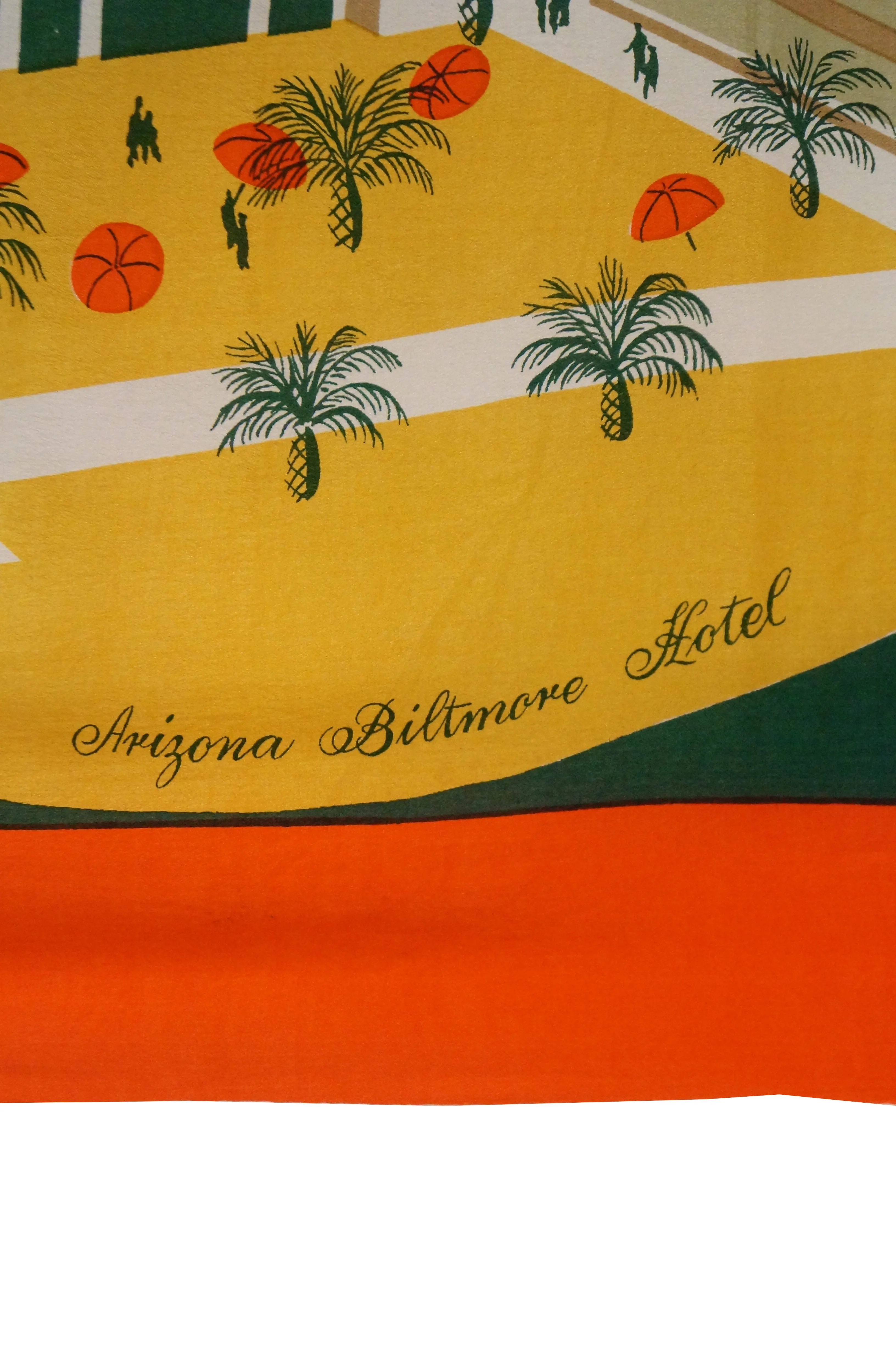 Mid Century Arizona Biltmore Hotel Oversized Souvenir Scarf