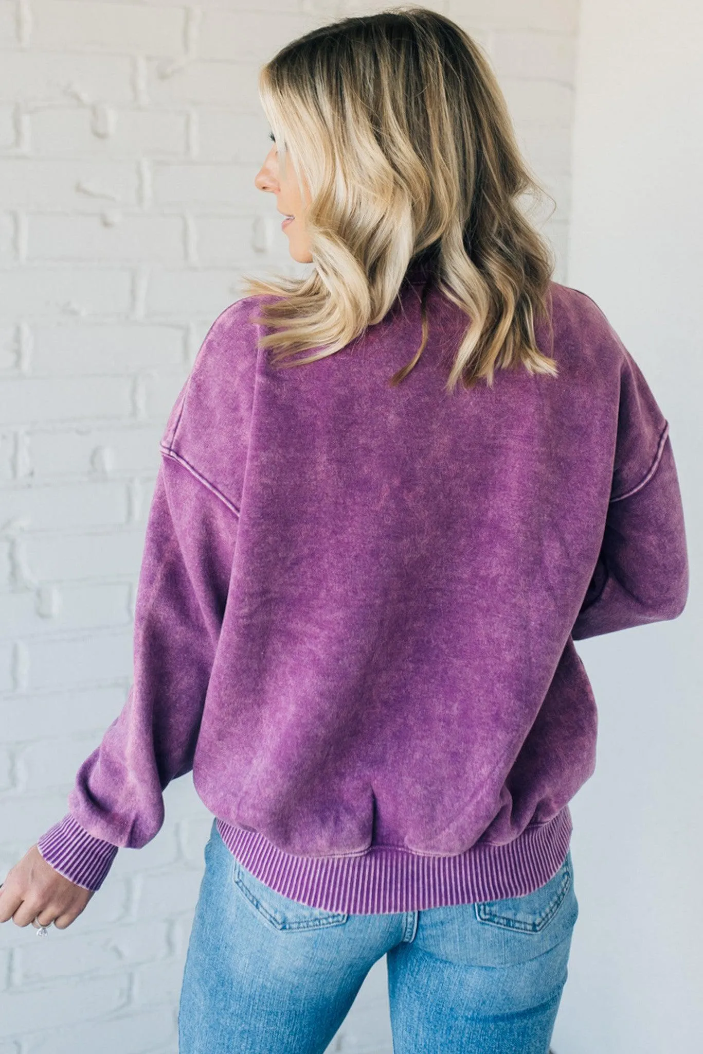 Mineral Wash Fleece Lined Pullover