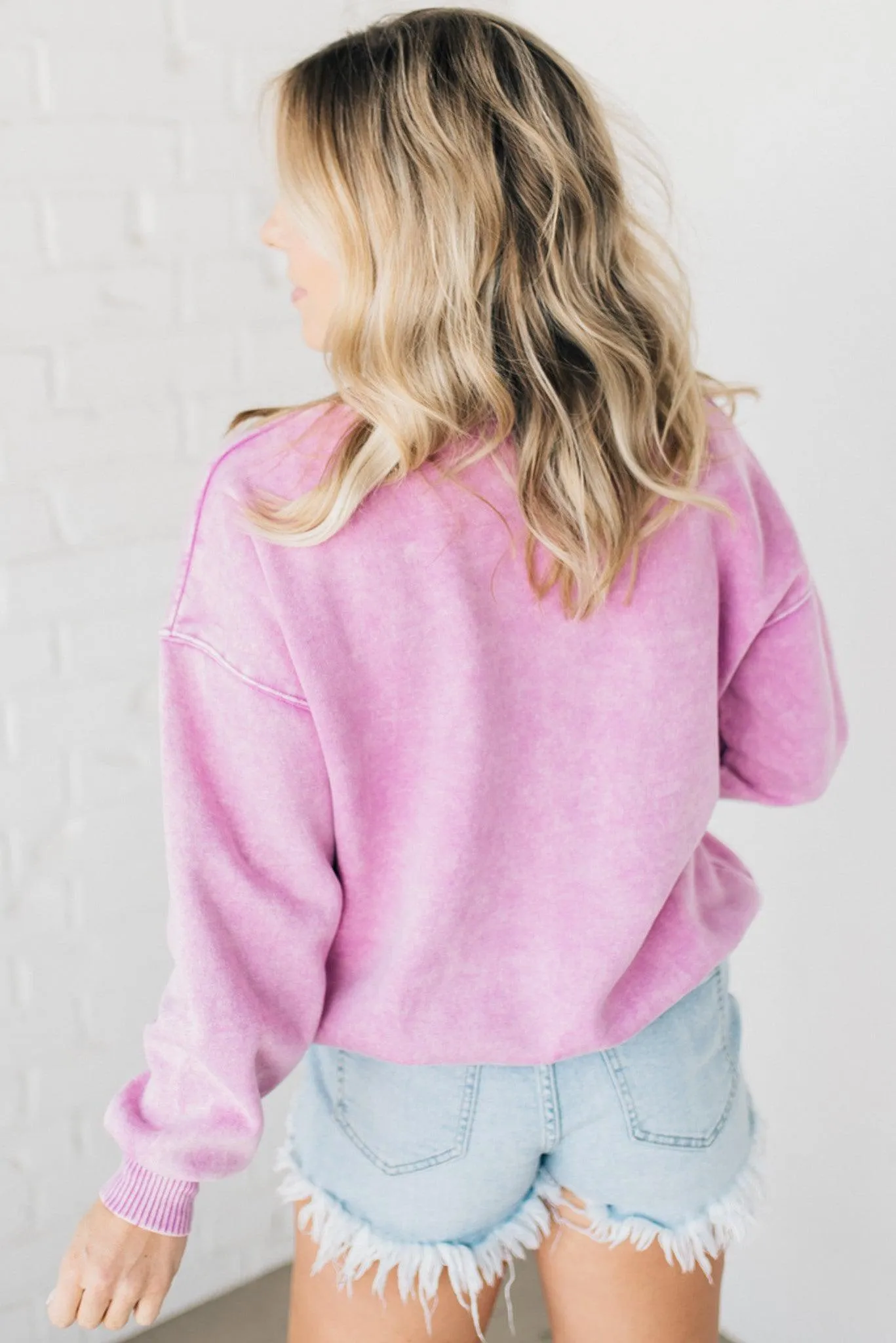 Mineral Wash Fleece Lined Pullover