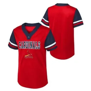 MLB St. Louis Cardinals Girls' Henley Team Jersey - L