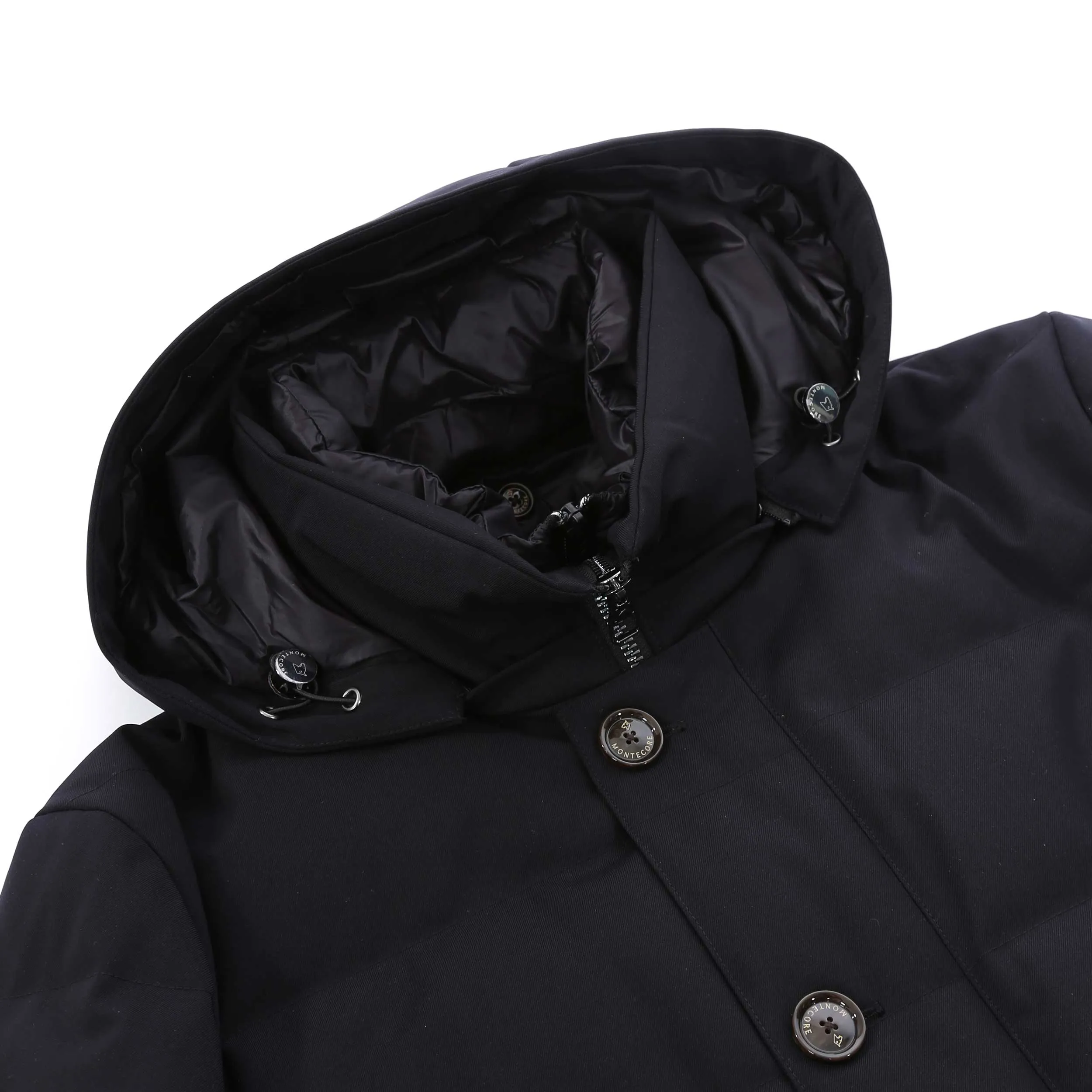 Montecore Hooded Padded Jacket in Navy