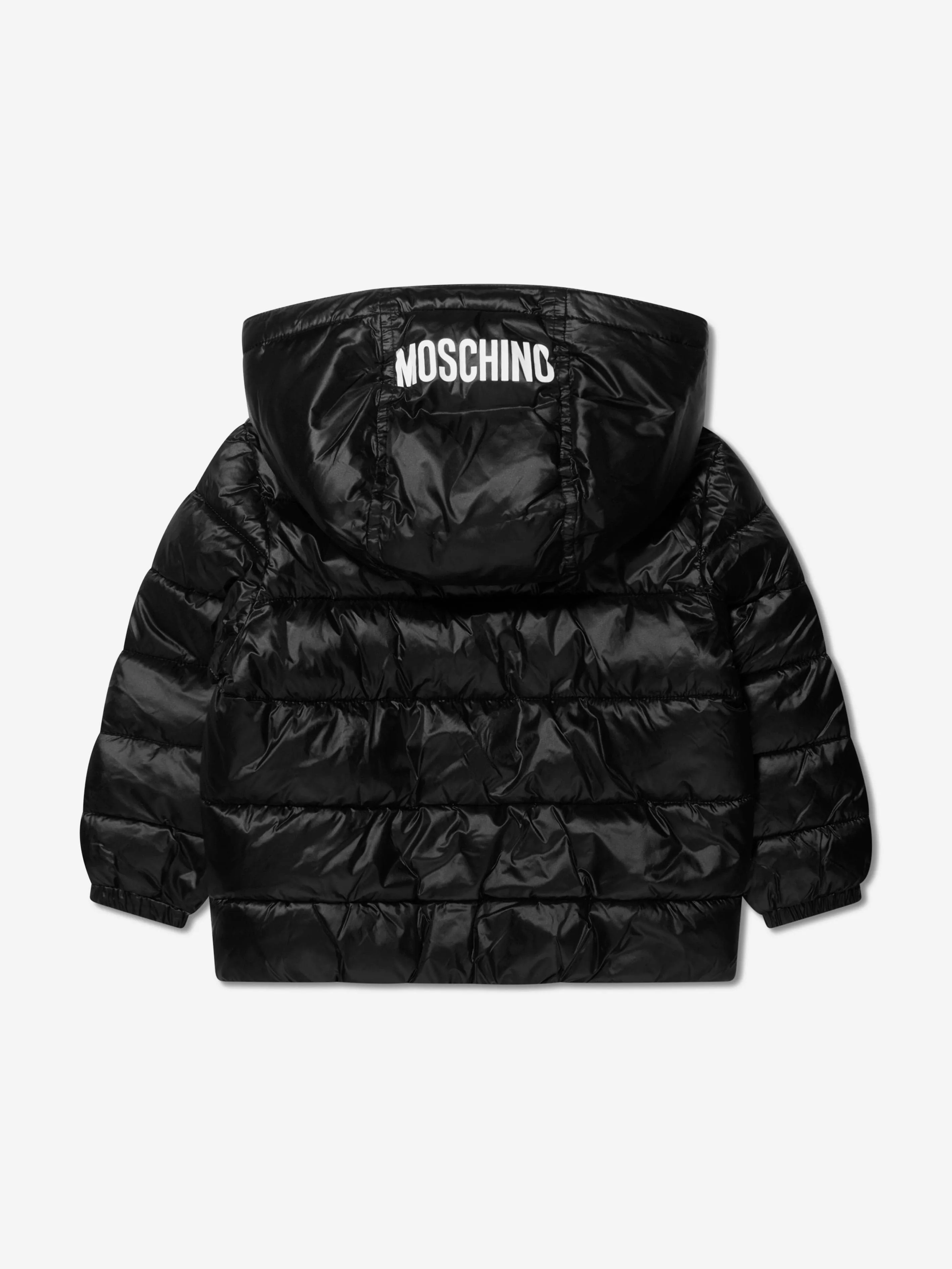 Moschino Kids Teddy Bear Puffer Jacket in Black