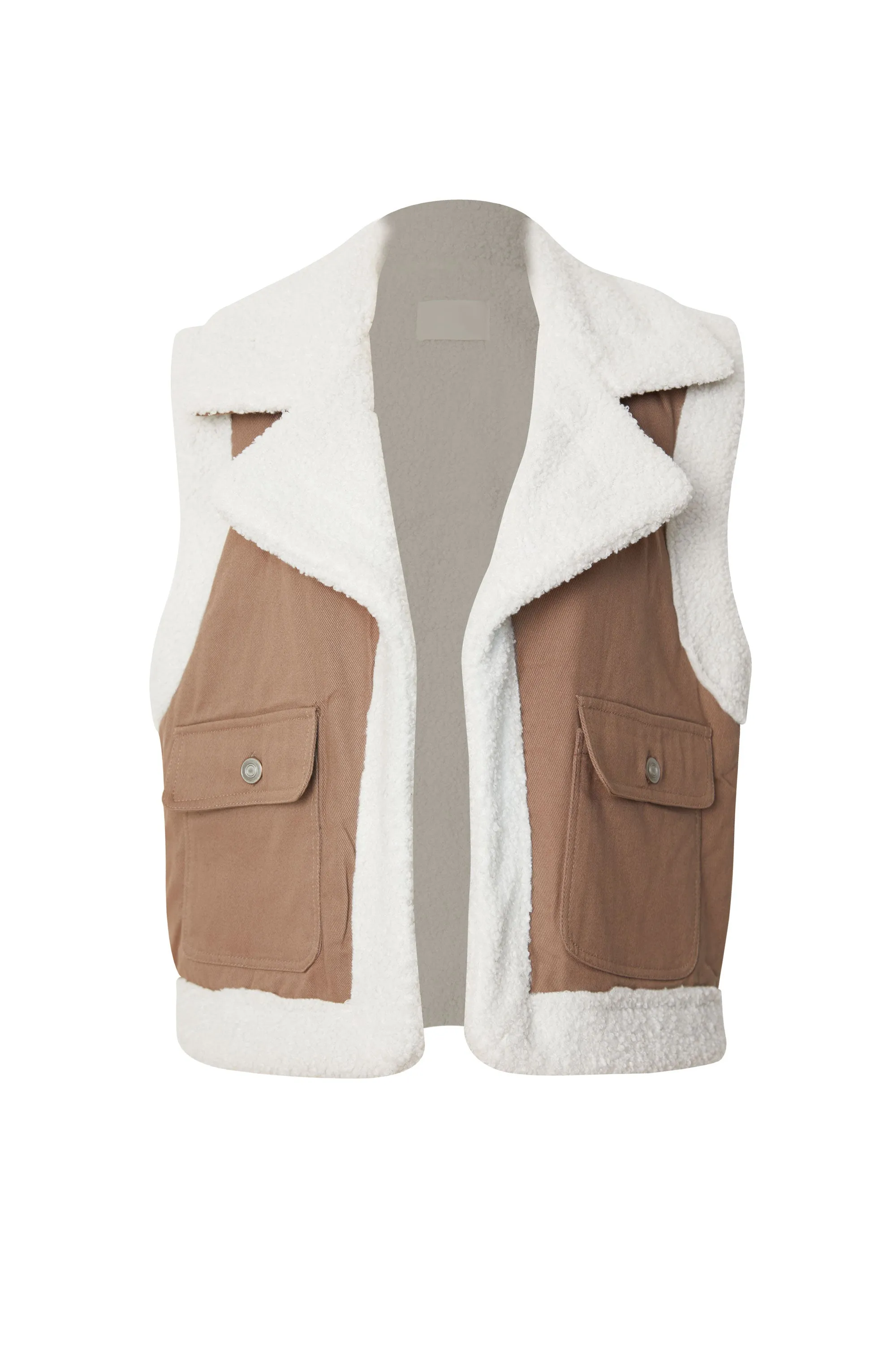 Naya Cocoa Sherpa Lined Vest