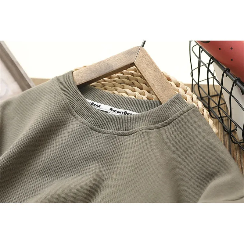 New 2023 Autumn Sweatshirt Boys Patchwork Cotton Pullover Fashion Clothes Tops Spring Big Kids Long Sleeves Coats Fall 4-14 Year