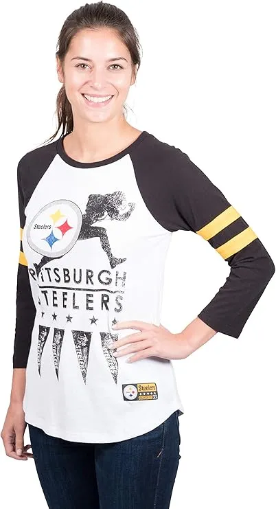 NFL Official Women's Super Soft Hoodie Pullover Sweatshirt|Pittsburgh Steelers