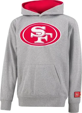 NFL Official Youth Super Soft Hoodie Sweatshirt Pullover - Warm Polyester Blend|San Francisco 49ers