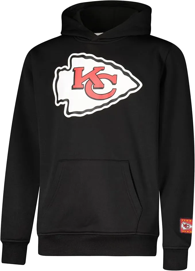 NFL Official Youth Super Soft T-Shirt & Hoodie Sweatshirt Set|Kansas City Chiefs