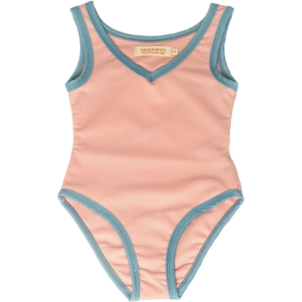 Open Heart One Piece | UPF 50  Swimsuit Recycled - Blush Bloom