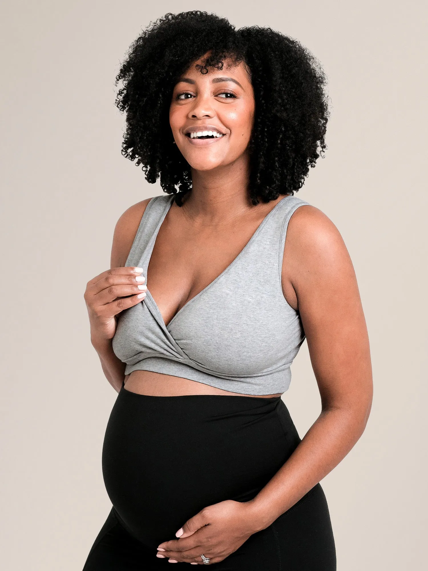 Organic Cotton Sleep & Nursing Bra | Grey Heather