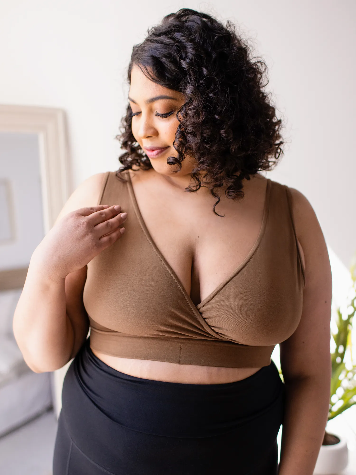 Organic Cotton Sleep & Nursing Bra | Mocha