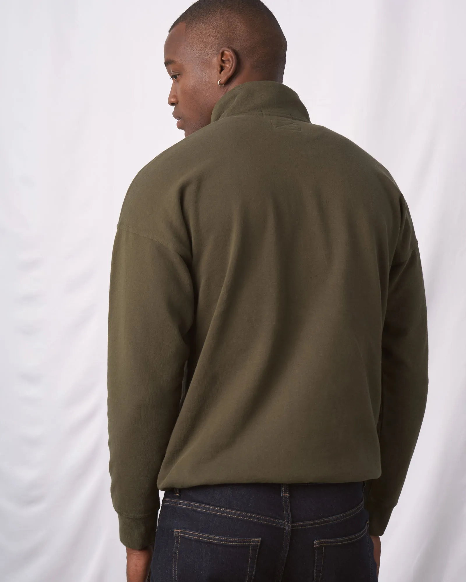 Organic Garment Dyed Half-Zip Pullover