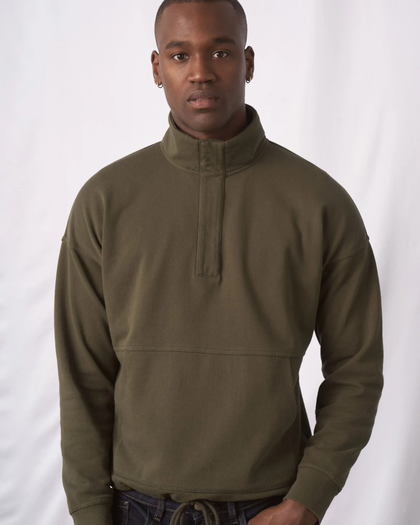 Organic Garment Dyed Half-Zip Pullover