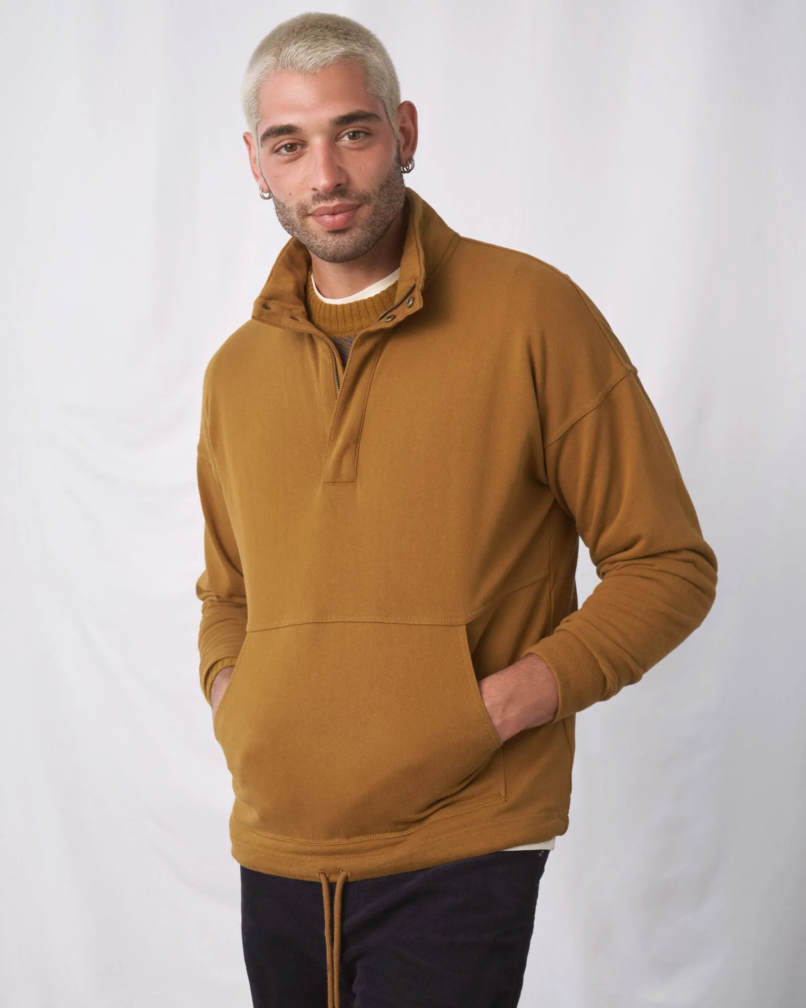 Organic Garment Dyed Half-Zip Pullover