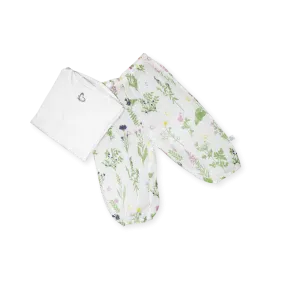 Organic Set - Jersey Top with Voile Pants - Swedish Flora