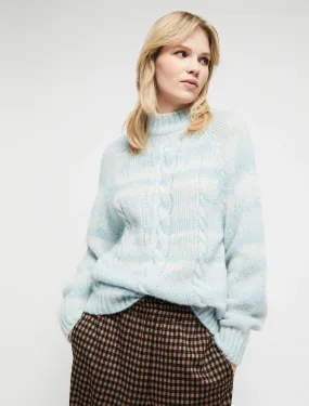 Penny Black Gradient Jumper in Alpaca and Cotton | Light Blue