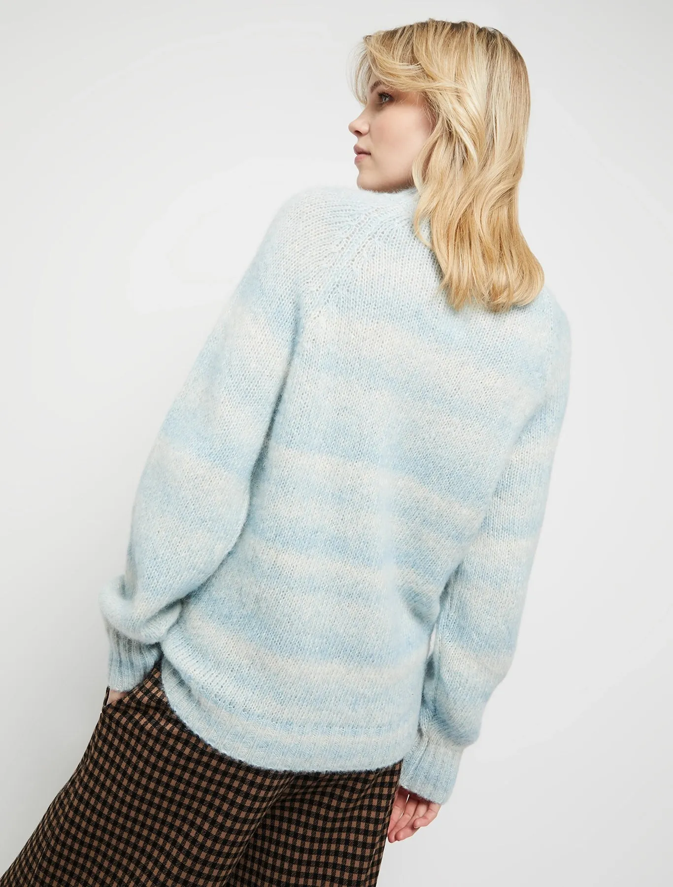 Penny Black Gradient Jumper in Alpaca and Cotton | Light Blue