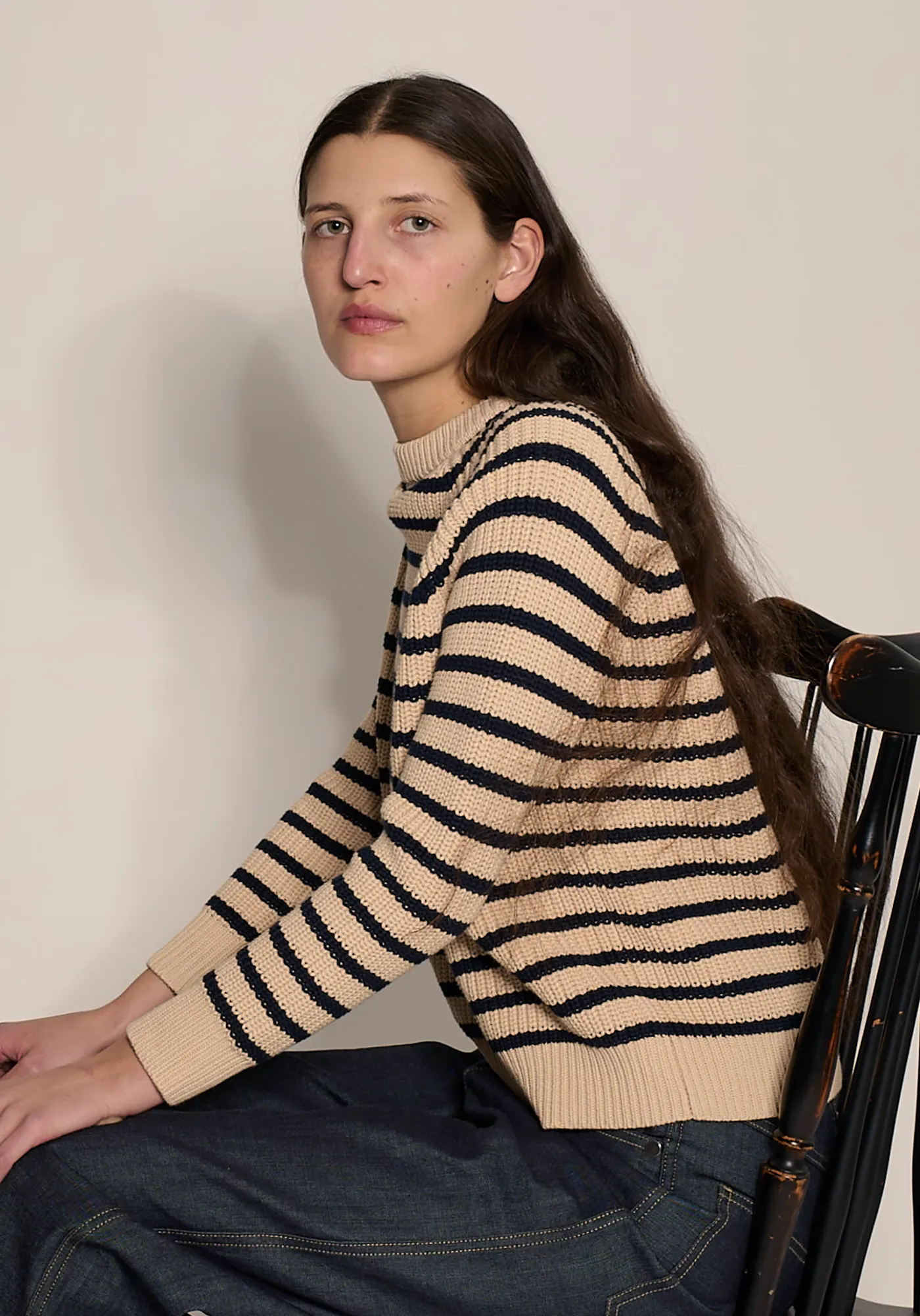 Phoebe Stripe Cotton Sweater