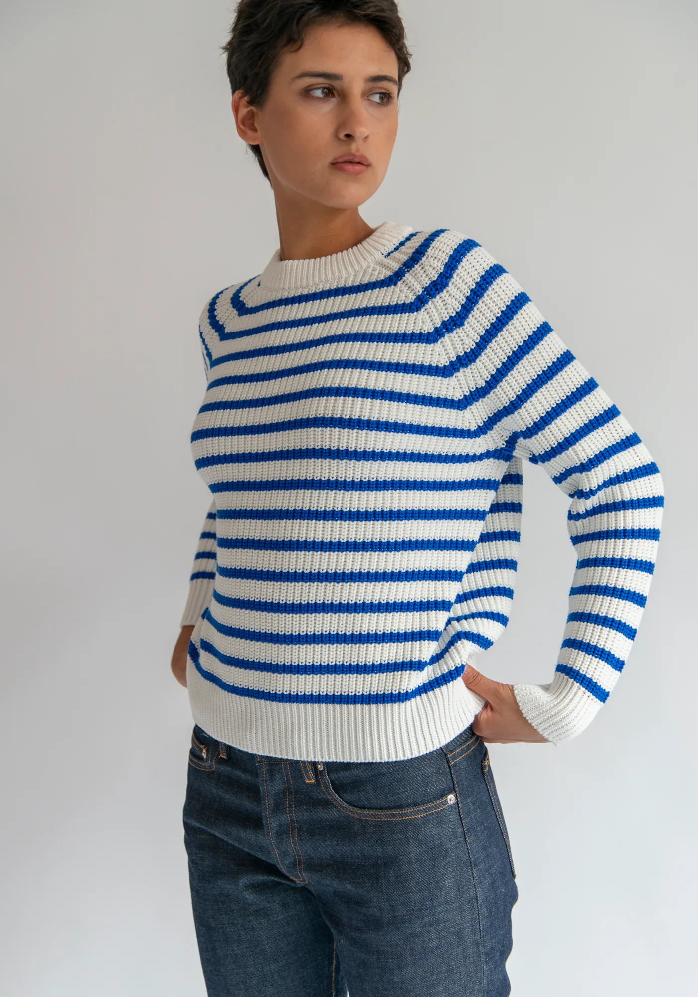 Phoebe Stripe Cotton Sweater