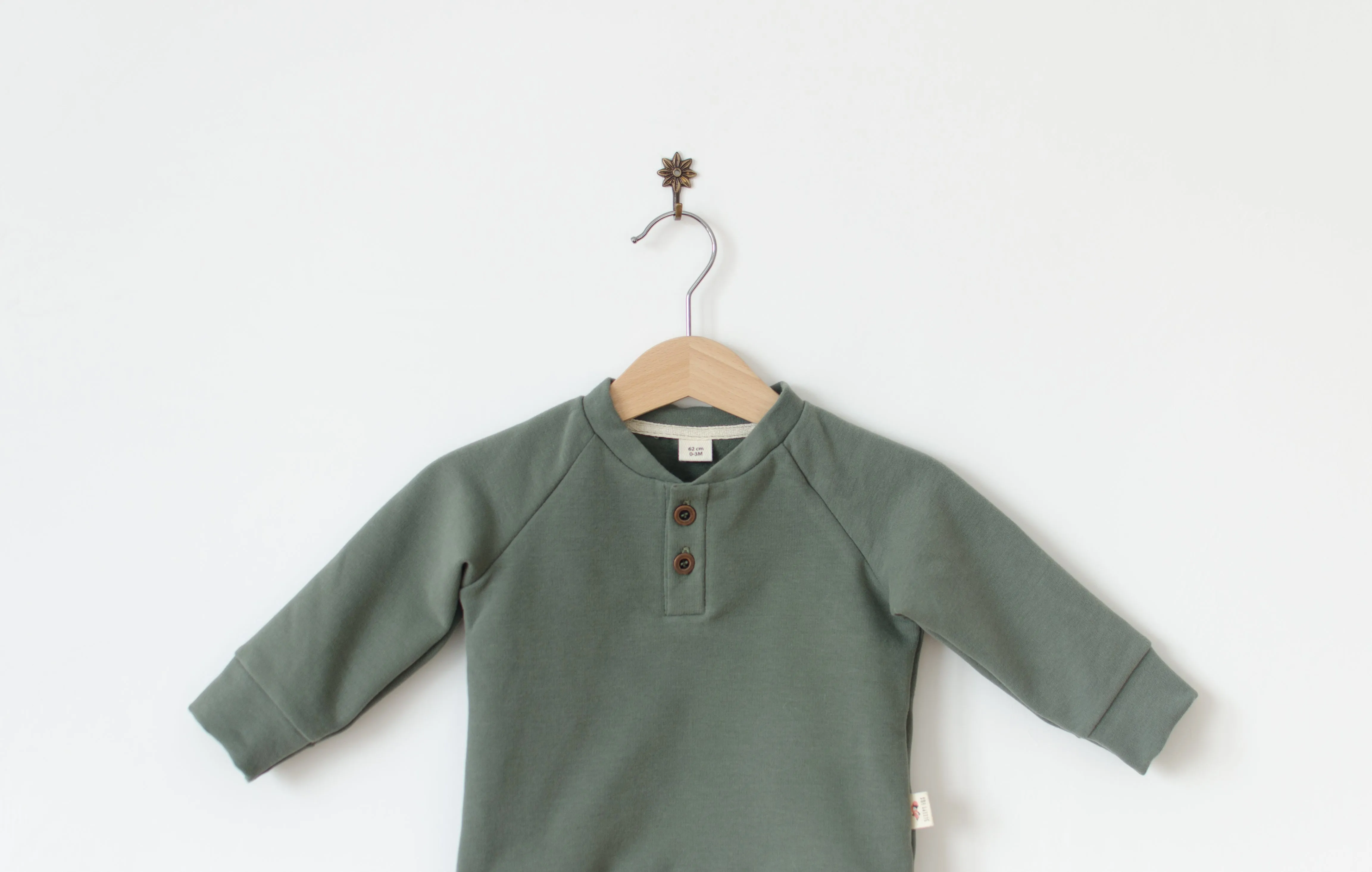 Placket neck sweater