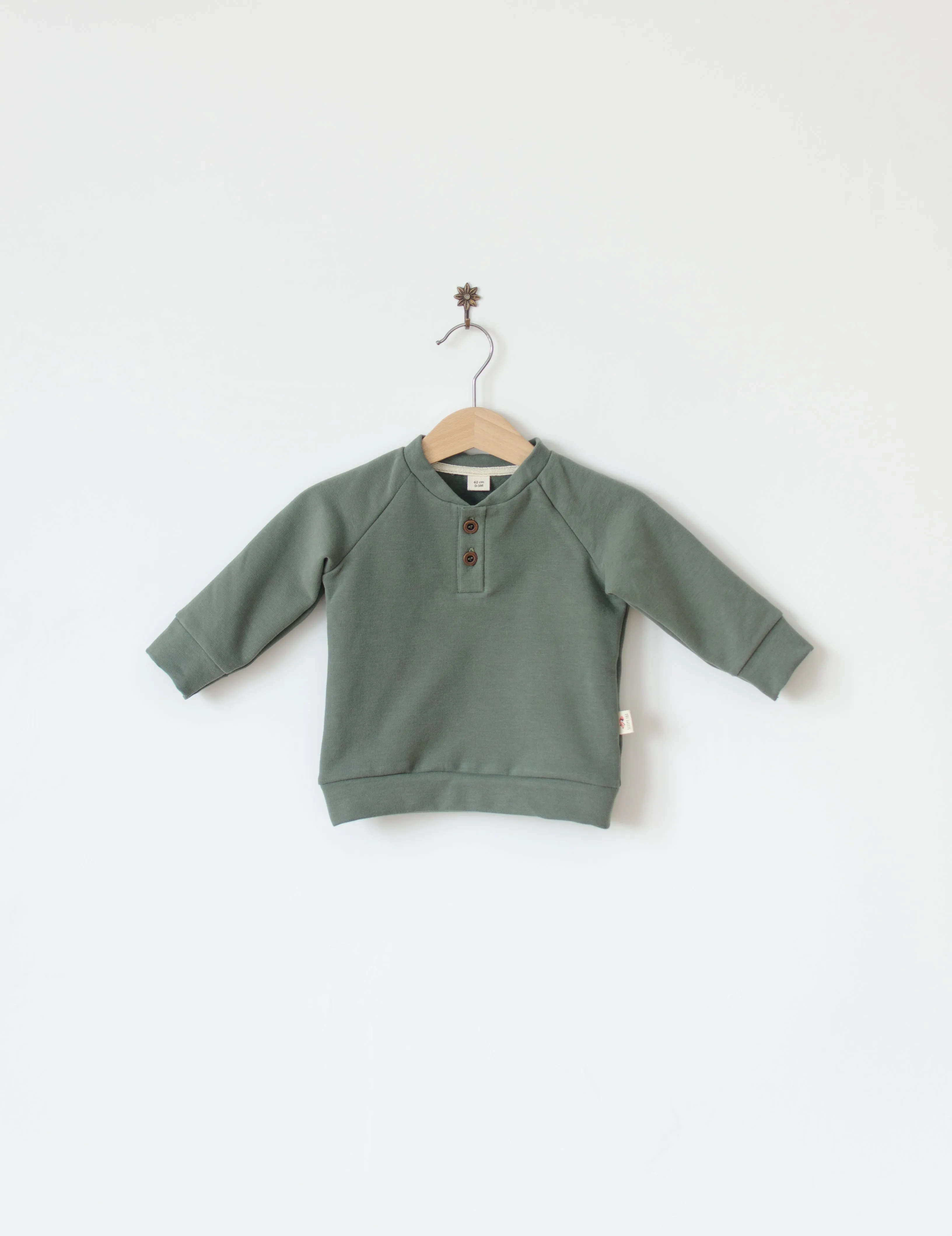 Placket neck sweater