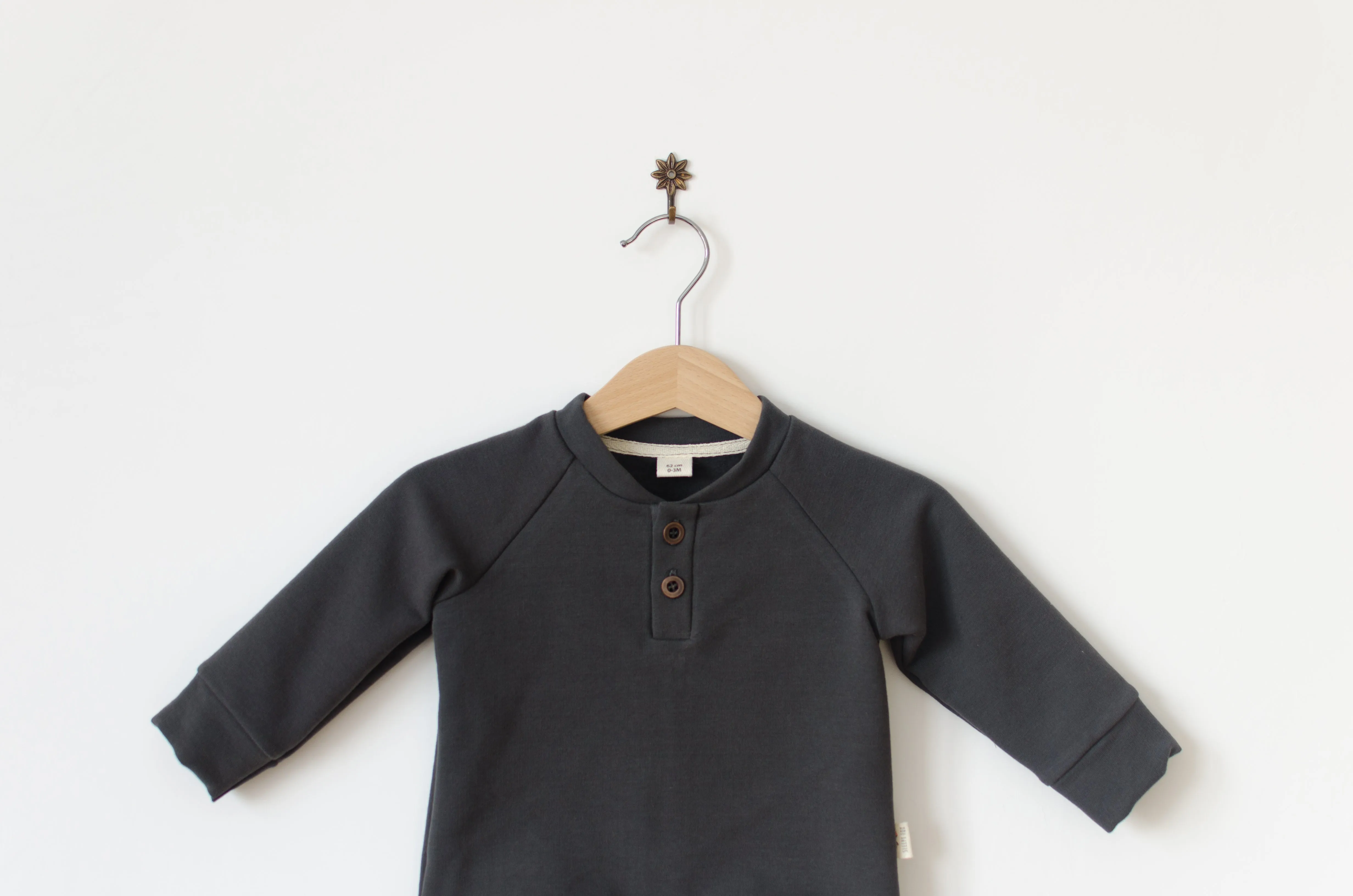 Placket neck sweater