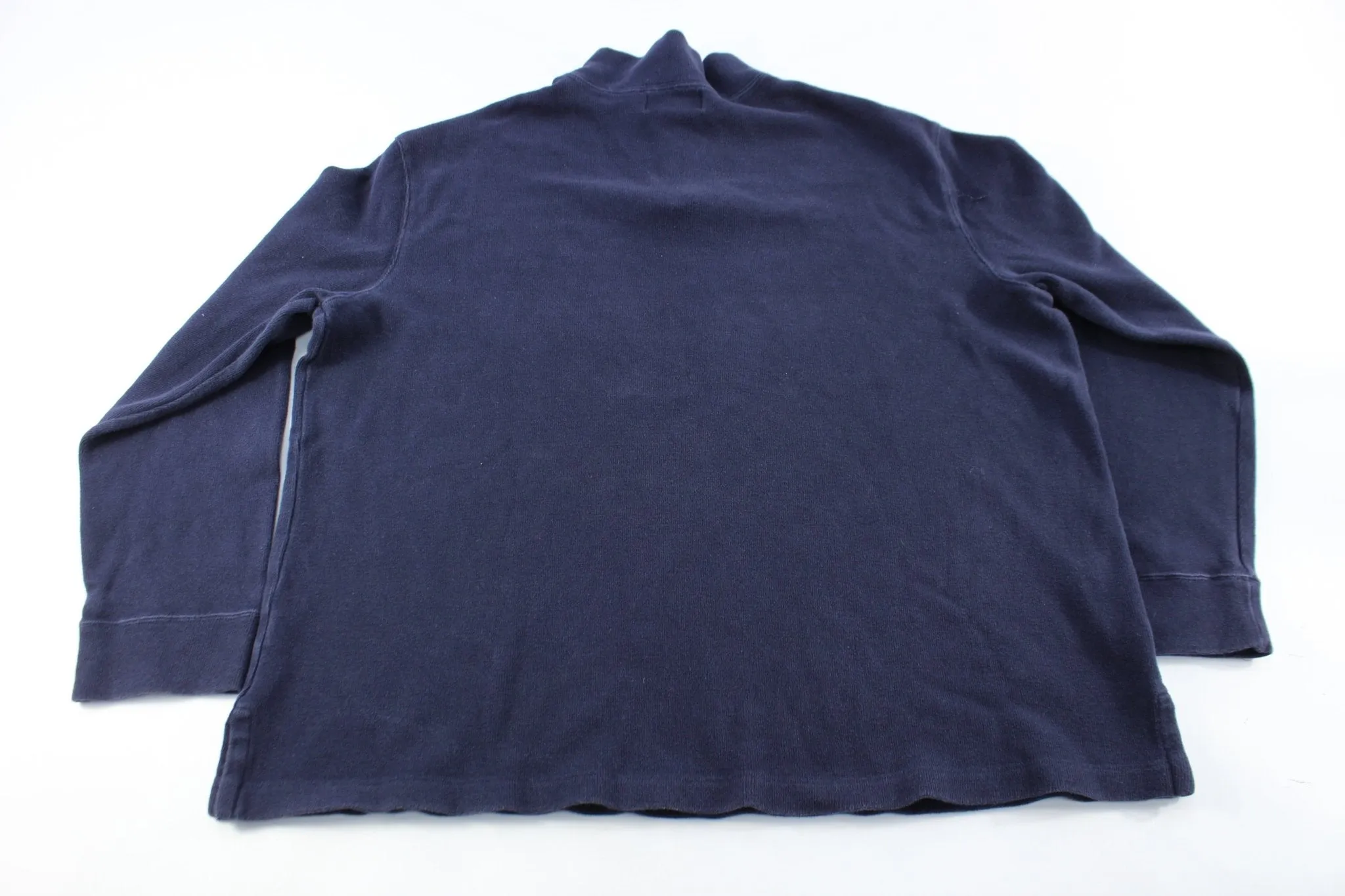 Polo by Ralph Lauren Embroidered Logo Navy Blue Zip Up Sweater