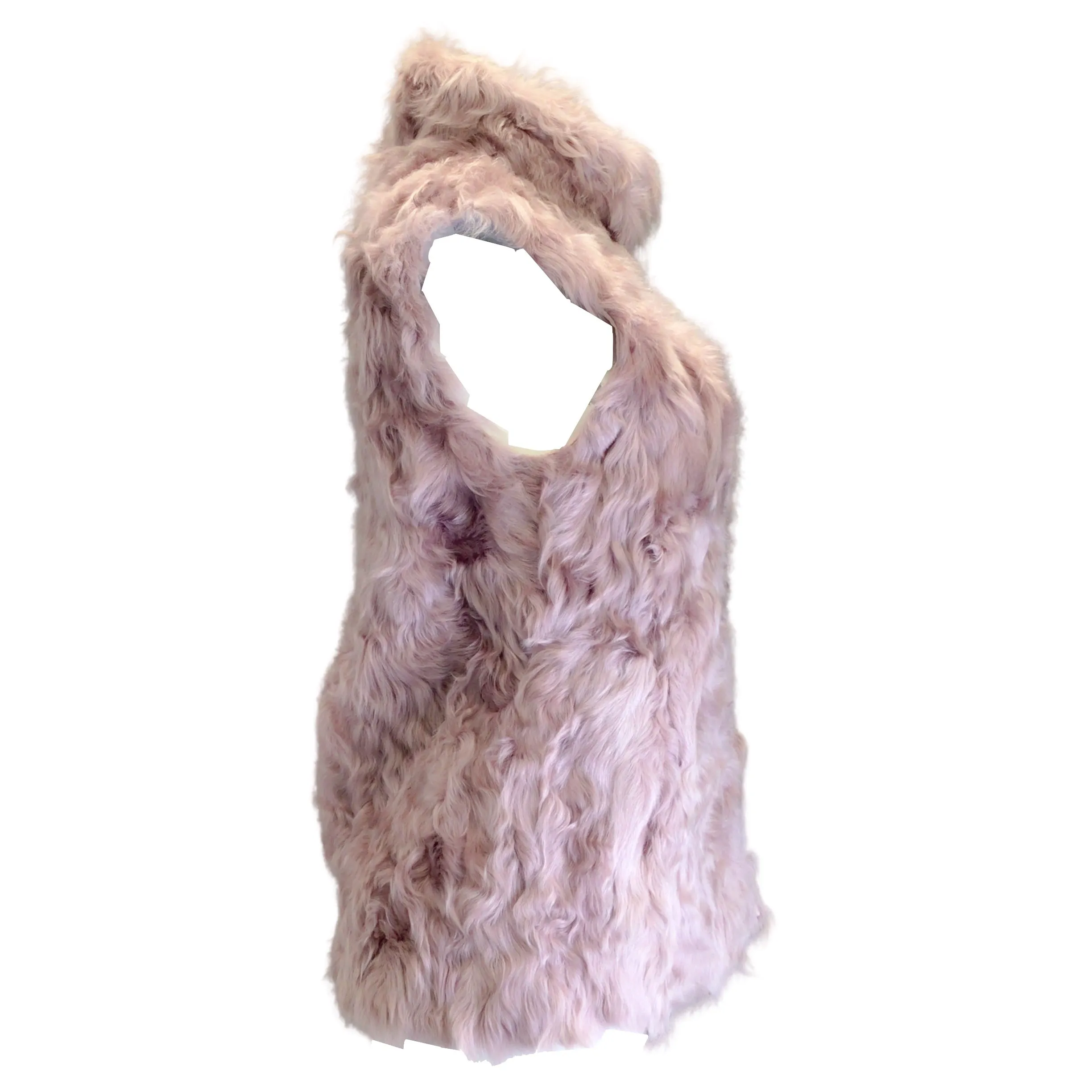 Pologeorgis Pink Lamb Fur Vest