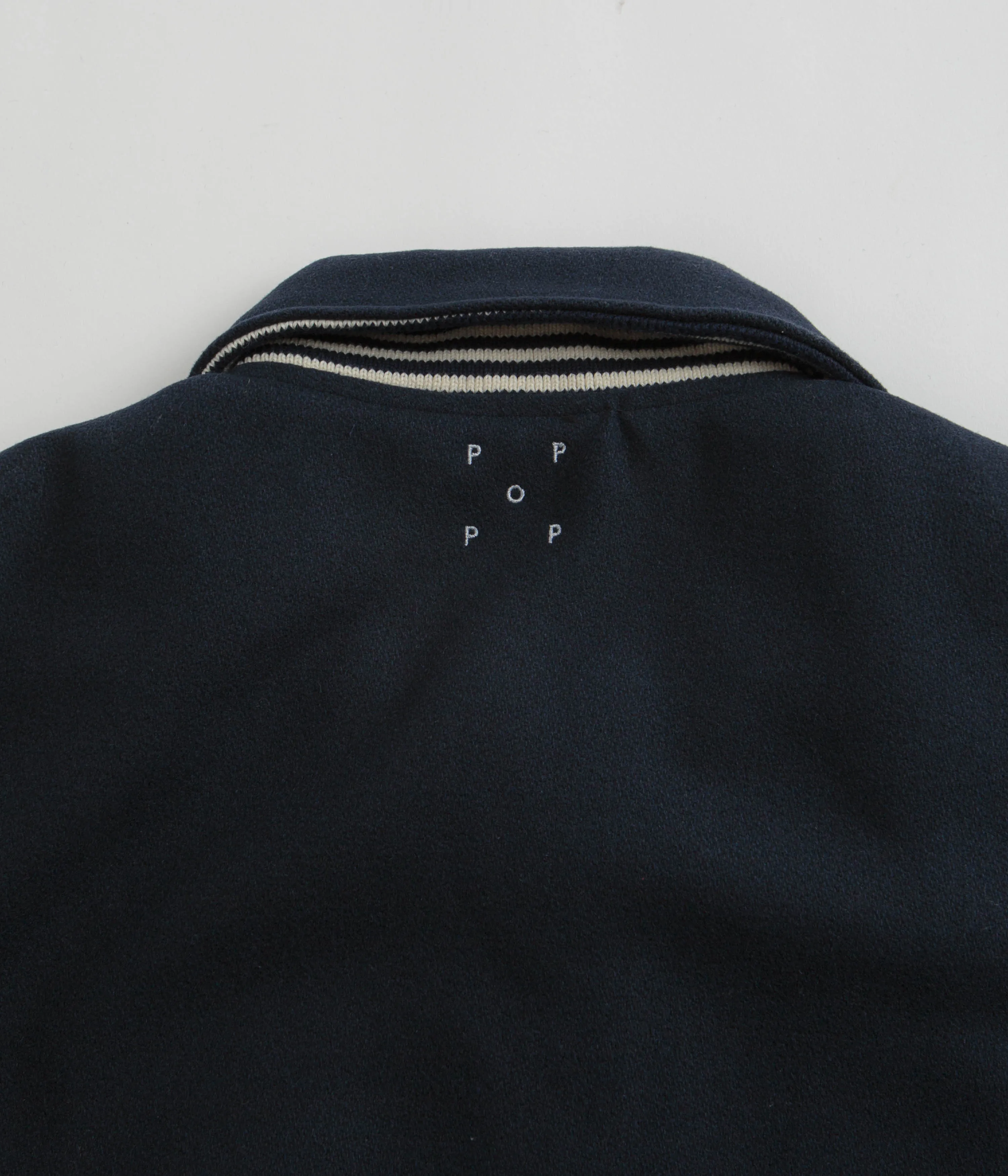 Pop Trading Company Varsity Jacket - Navy