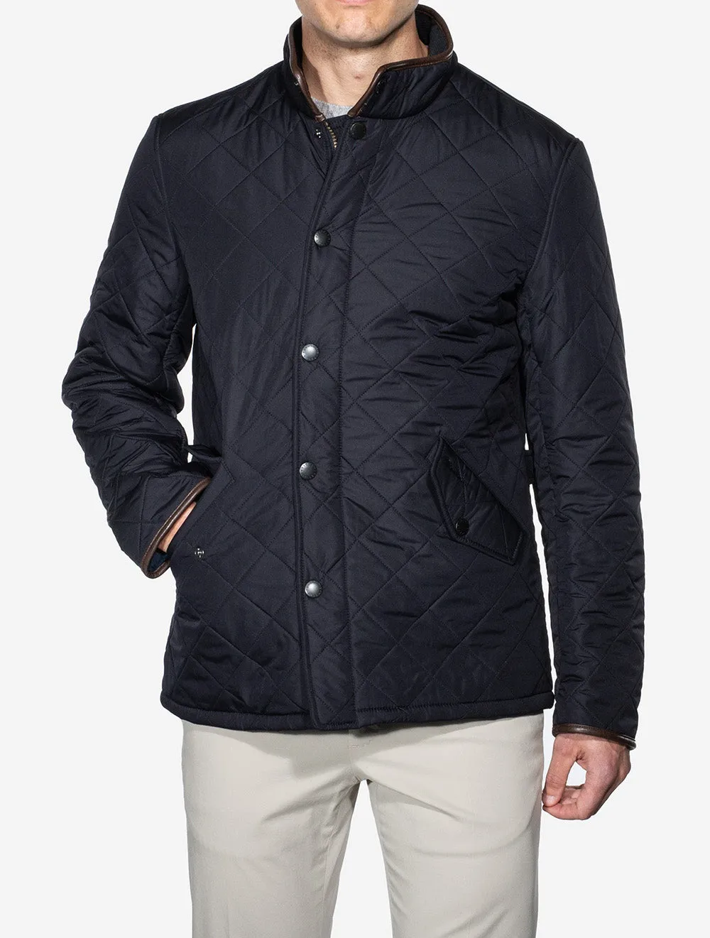 Powell Quilted Jacket Navy