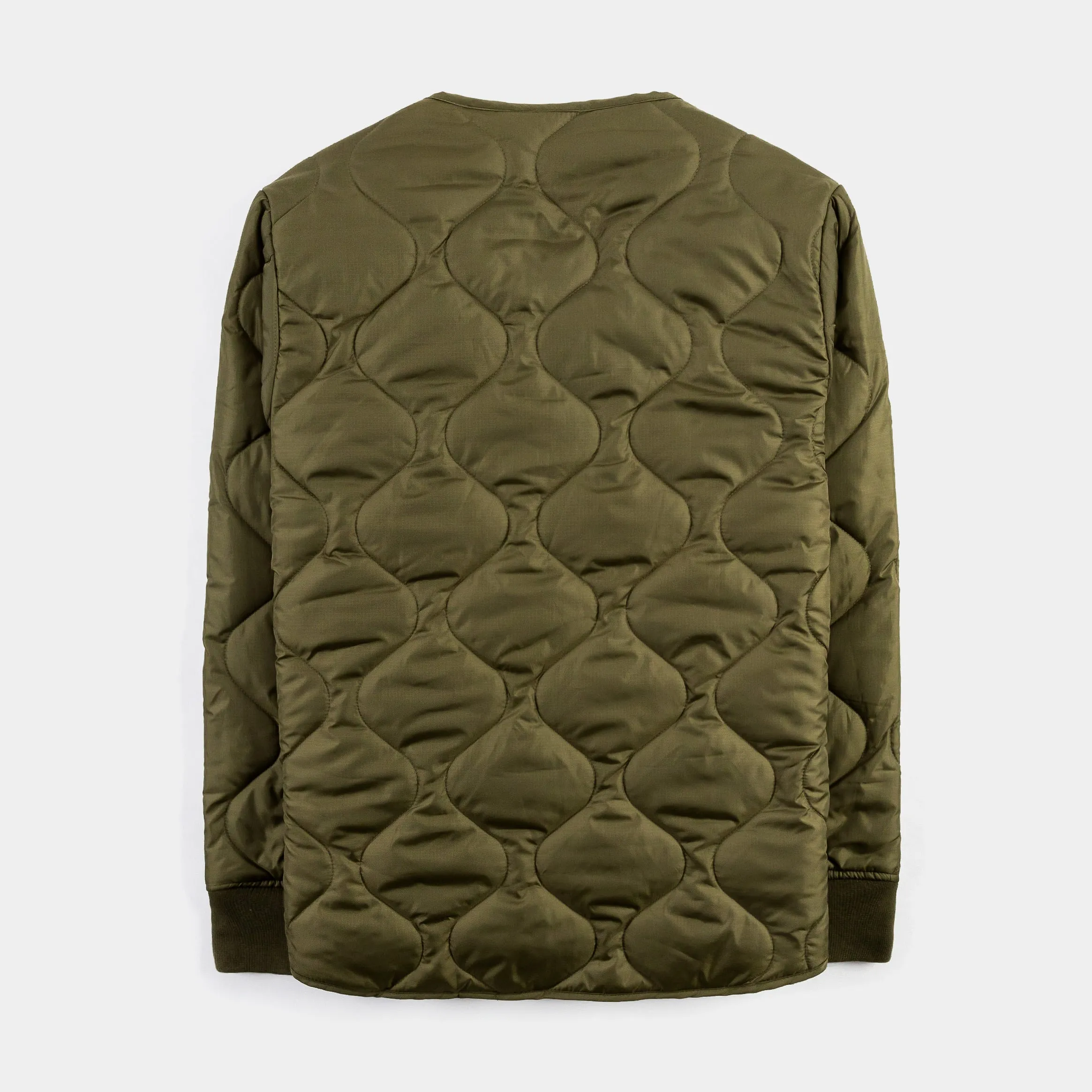 Quilted Woven Mens Jacket (Olive)