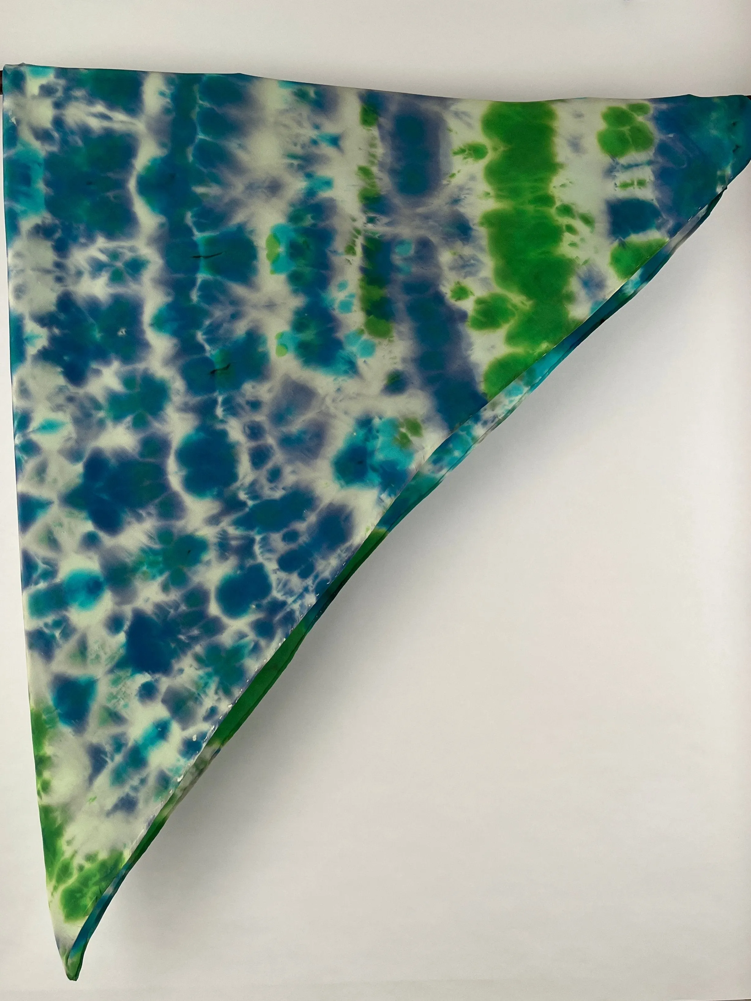 “Ready for Spring” - Hand-dyed Silk Scarf - $110