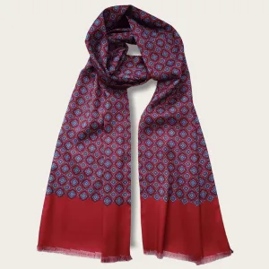 Red Blue Dot Luxury Scarf