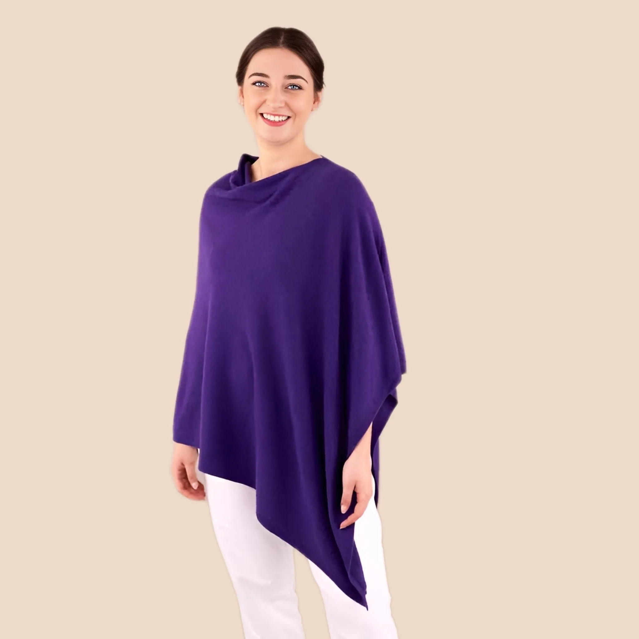 RITZY Wool Blend Poncho-More Colours Available