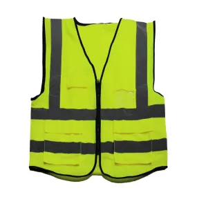 Safety Vest with Reflective Strip, XXL, Yellow