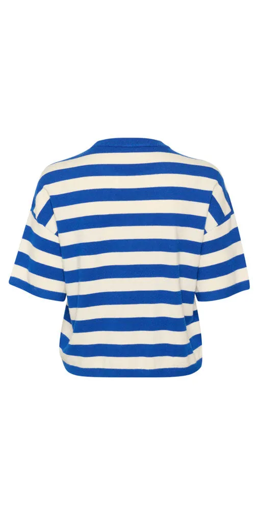 Saint Tropez Striped Pullover, blue