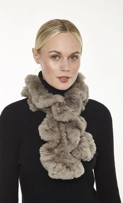 Scarf, Pull Through in Genuine Rex Rabbit Fur - Linda Richards - Style RX39