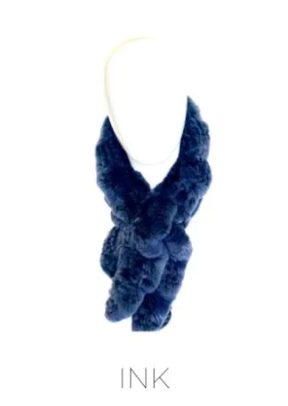 Scarf, Pull Through in Genuine Rex Rabbit Fur - Linda Richards - Style RX39