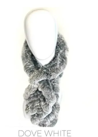 Scarf, Pull Through in Genuine Rex Rabbit Fur - Linda Richards - Style RX39