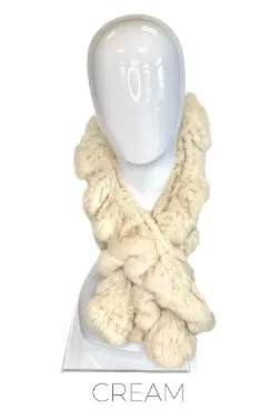 Scarf, Pull Through in Genuine Rex Rabbit Fur - Linda Richards - Style RX39