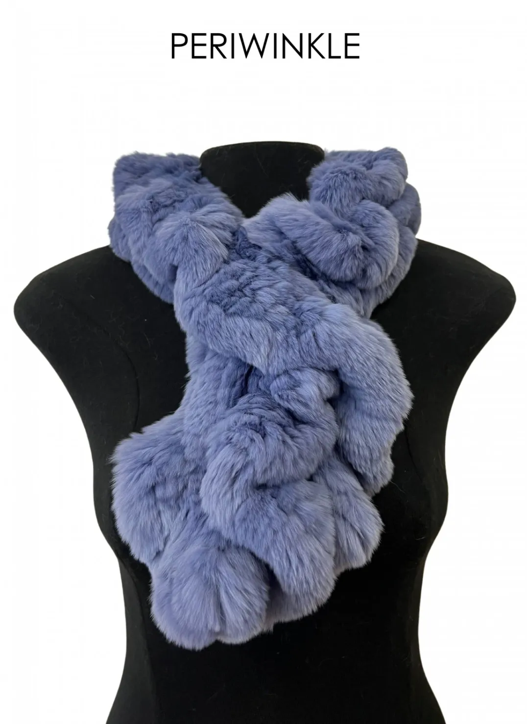 Scarf, Pull Through in Genuine Rex Rabbit Fur - Linda Richards - Style RX39