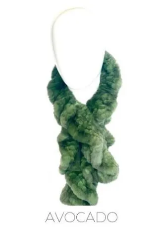 Scarf, Pull Through in Genuine Rex Rabbit Fur - Linda Richards - Style RX39