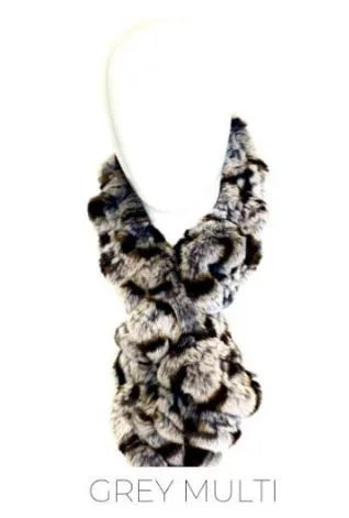 Scarf, Pull Through in Genuine Rex Rabbit Fur - Linda Richards - Style RX39