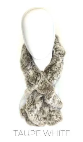 Scarf, Pull Through in Genuine Rex Rabbit Fur - Linda Richards - Style RX39