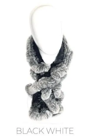 Scarf, Pull Through in Genuine Rex Rabbit Fur - Linda Richards - Style RX39