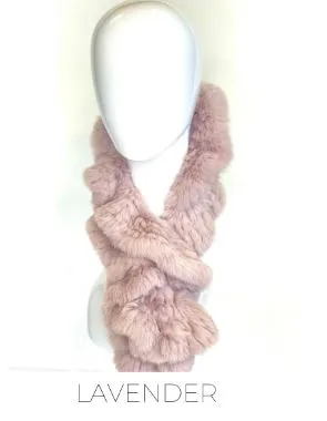 Scarf, Pull Through in Genuine Rex Rabbit Fur - Linda Richards - Style RX39