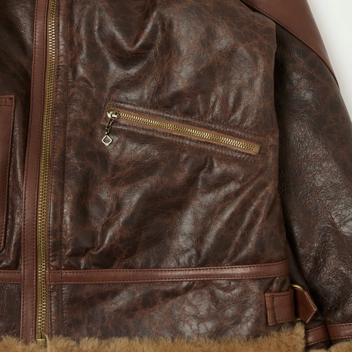 Shangri-La Heritage 'Aviatore' B-3 Shearling Flight Jacket - Brown