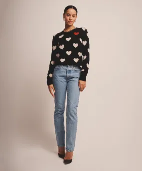 Signature Cashmere Heart Crewneck Sweater