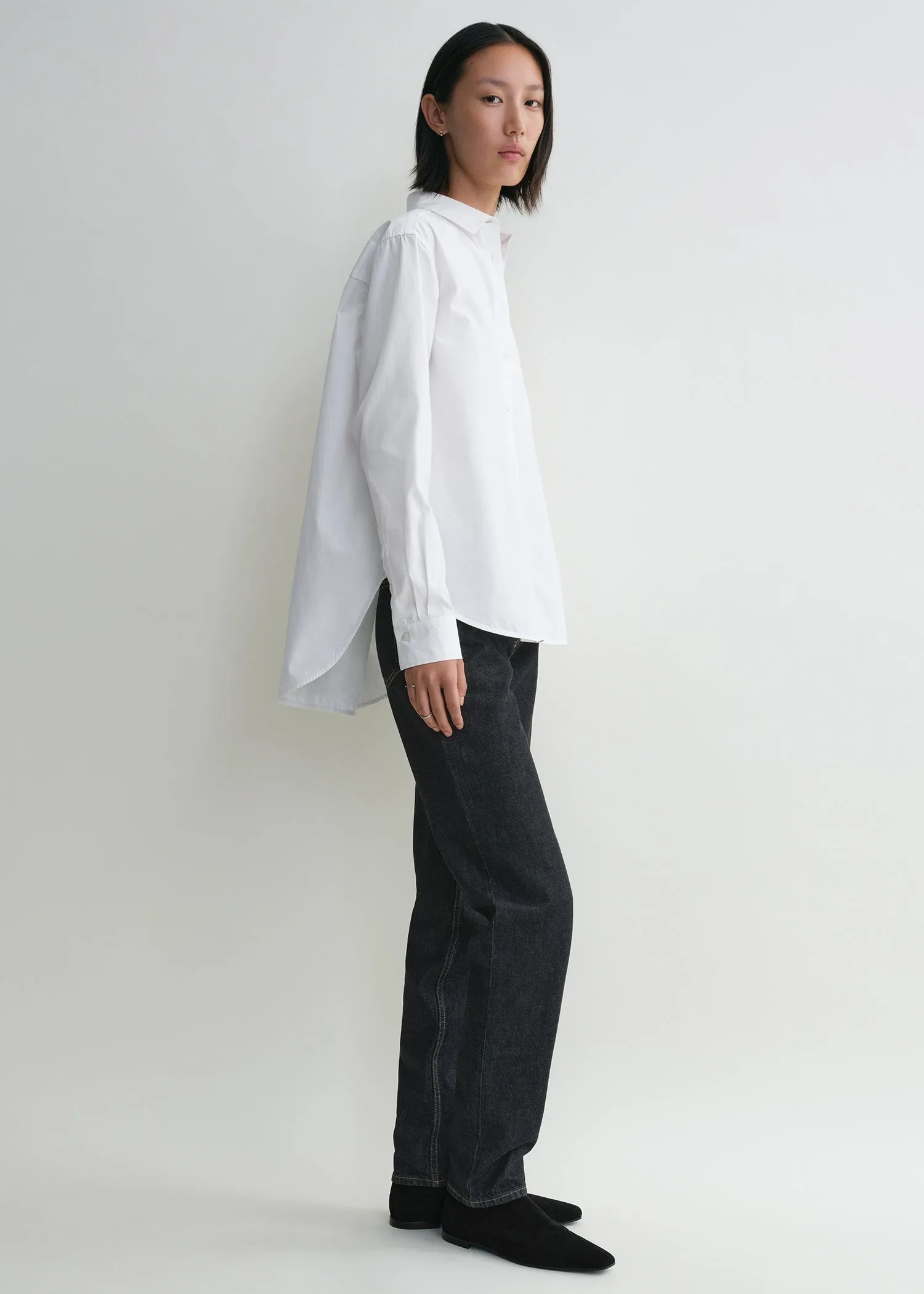 Signature cotton shirt white