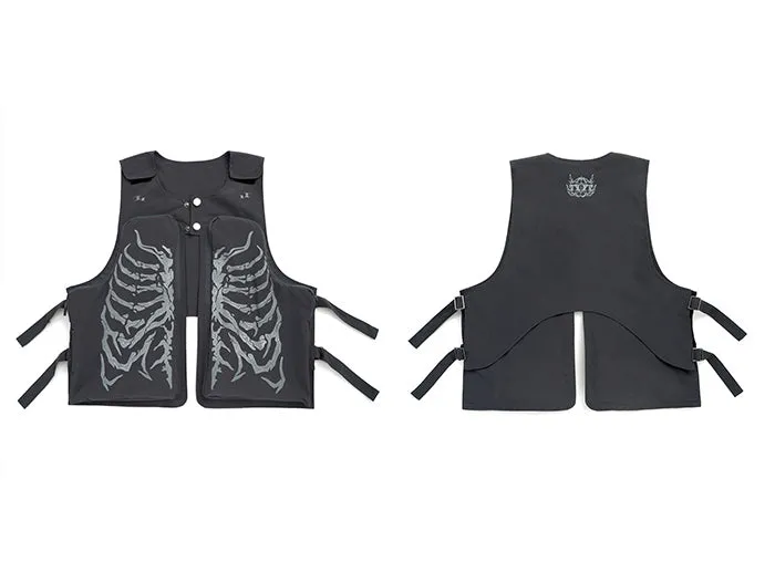 Skeleton Print Vest