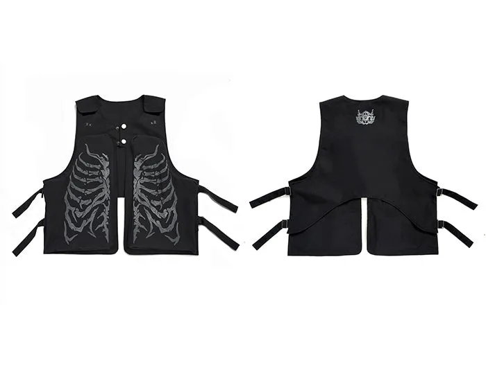 Skeleton Print Vest